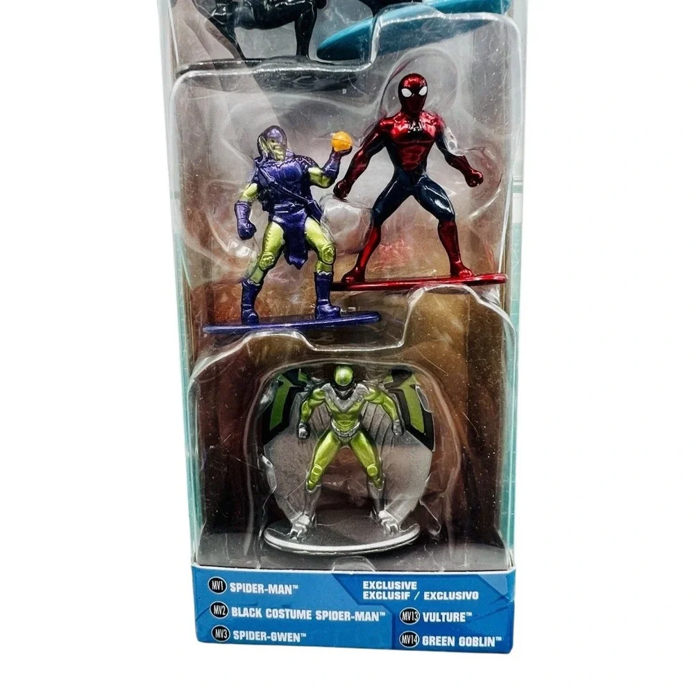 SPIDER-MAN 5-Pack Nano Metalfigs Die-Cast‎ Marvel JadaToys New!!